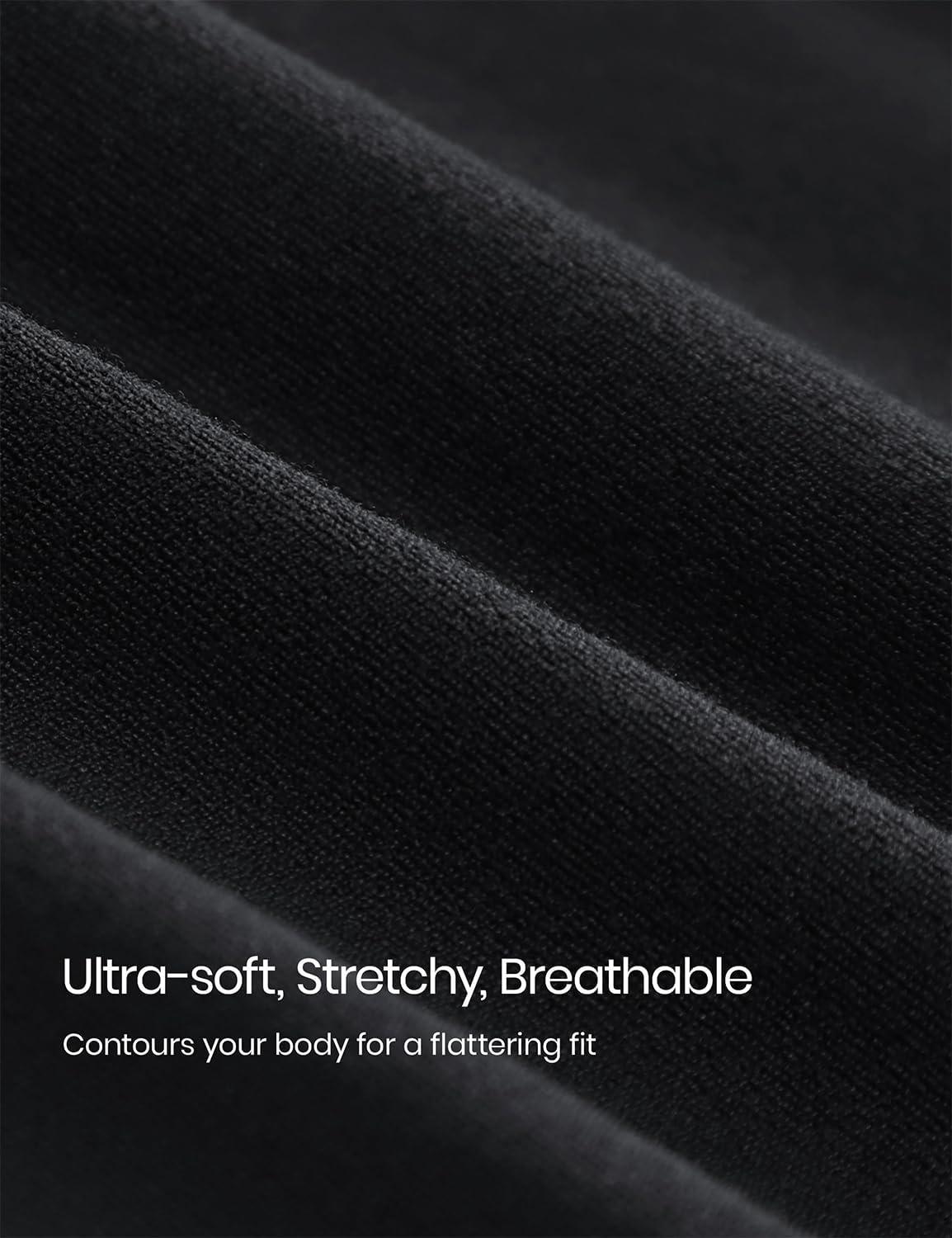 imageCRZ YOGA Softembrace High Neck Tops for Women Soft Casual Going Out Shirts Crewneck Tight Basic Short Sleeve TShirtBlack