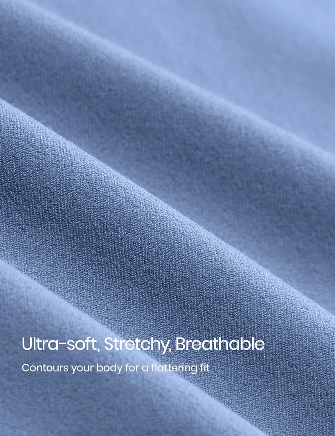 imageCRZ YOGA Softembrace High Neck Tops for Women Soft Casual Going Out Shirts Crewneck Tight Basic Short Sleeve TShirtOasis Blue