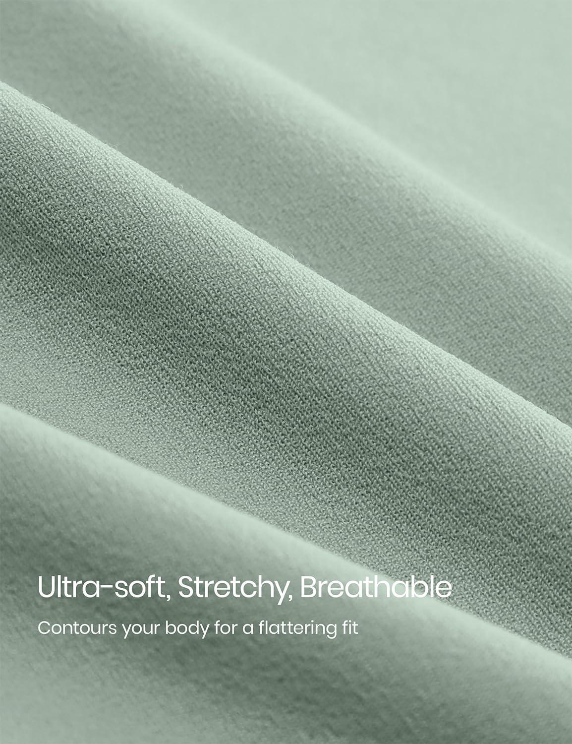 imageCRZ YOGA Softembrace Scoop Neck Tank Tops for Women Casual Going Out Soft Double Lined Crop Basic Sleeveless ShirtsGreen Palm Court