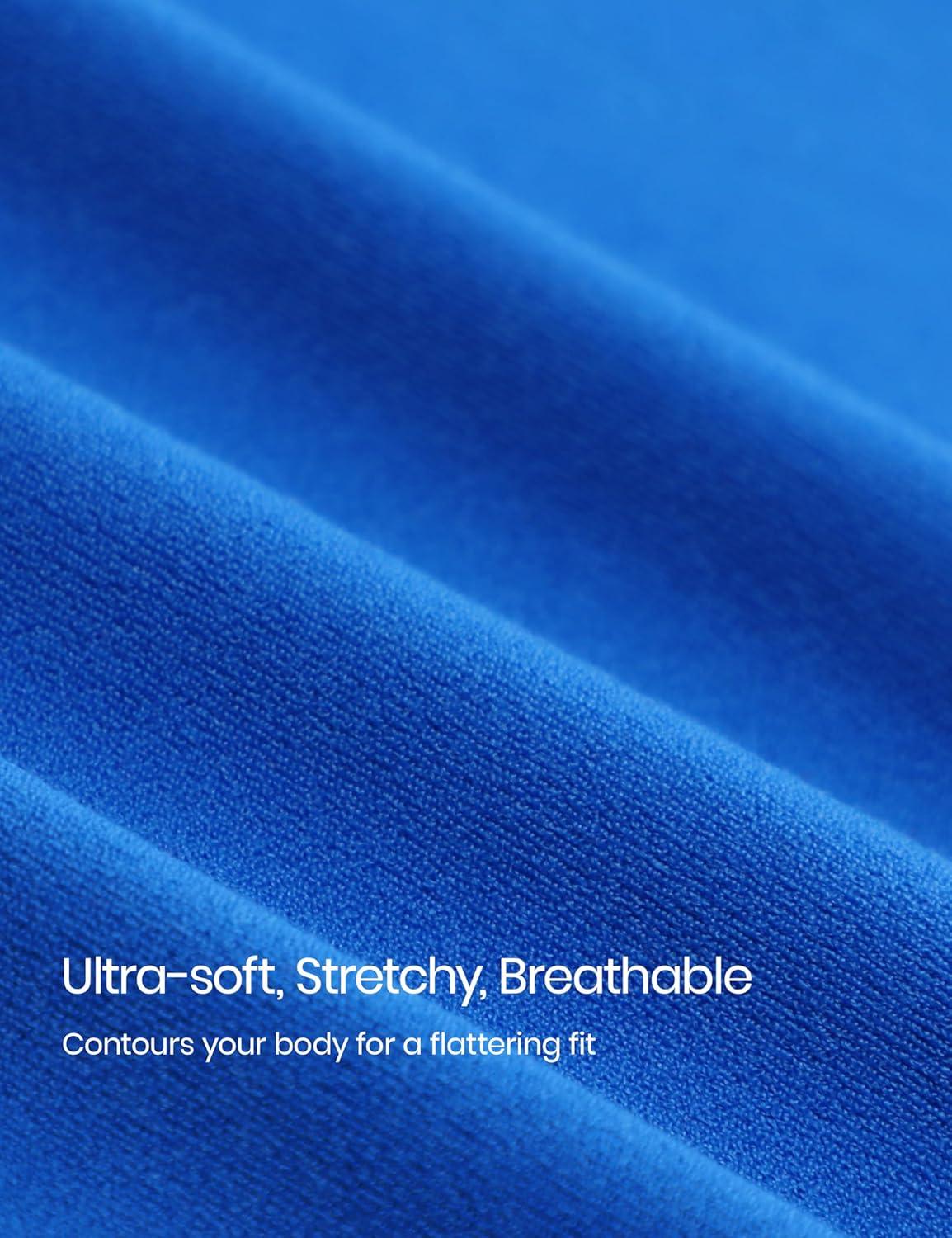 imageCRZ YOGA Softembrace Scoop Neck Tank Tops for Women Casual Going Out Soft Double Lined Crop Basic Sleeveless ShirtsSparkle Blue