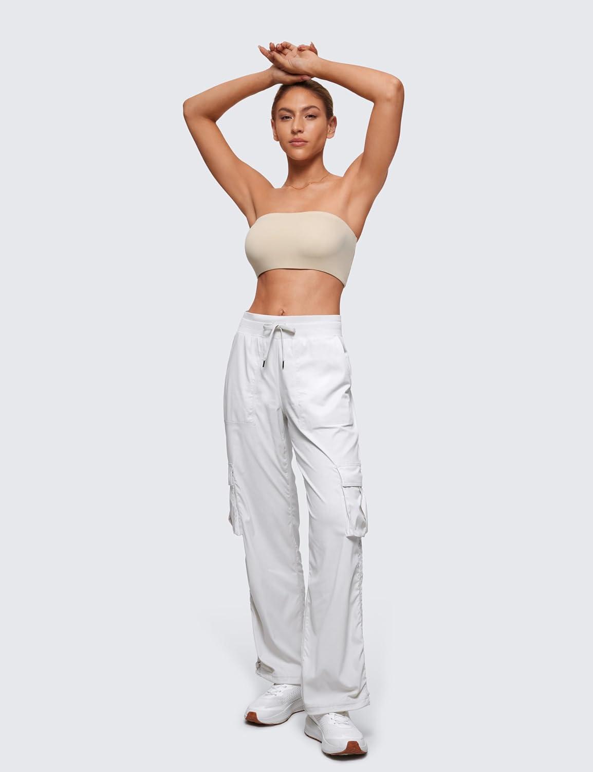 imageCRZ YOGA Softhold Double Lined Strapless Bralette Stretchy Smooth Womens Tube Tops Bandeau Wireless TShirt Everyday BraMojave Tan 2