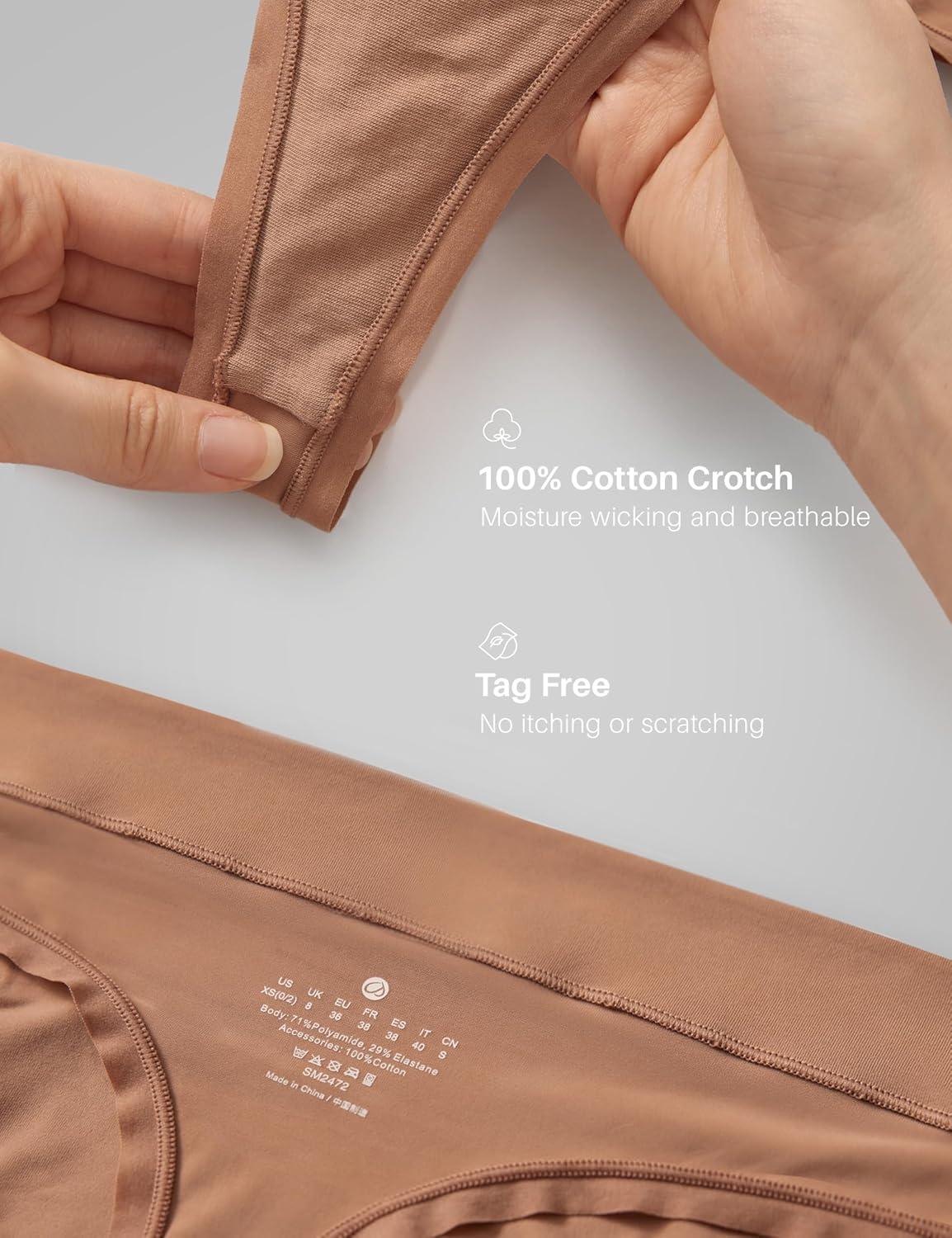 imageCRZ YOGA Softhold High Rise Thongs for Women Sexy Tagless Comfortable Panties Smooth Breathable Ladies Underwear 3 PackGravel 3pack