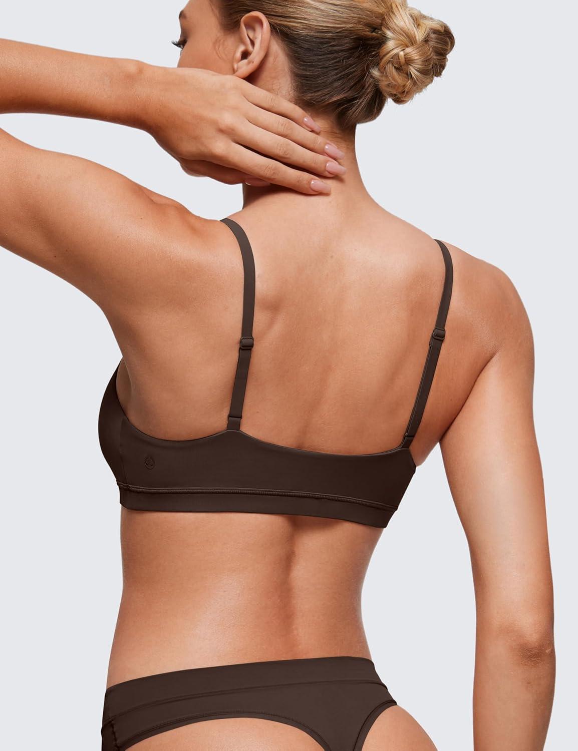 imageCRZ YOGA Softhold High Rise Thongs for Women Sexy Tagless Comfortable Panties Smooth Breathable Ladies Underwear 3 PackHot Fudge Brown3pack