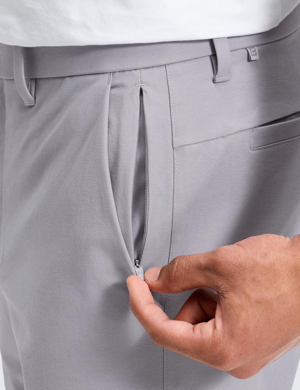 imageCRZ YOGA Stretch Cotton Chino Pants for Men 32quot Breathable Work Casual Athletic Fit Twill Trousers with PocketsGull Gray