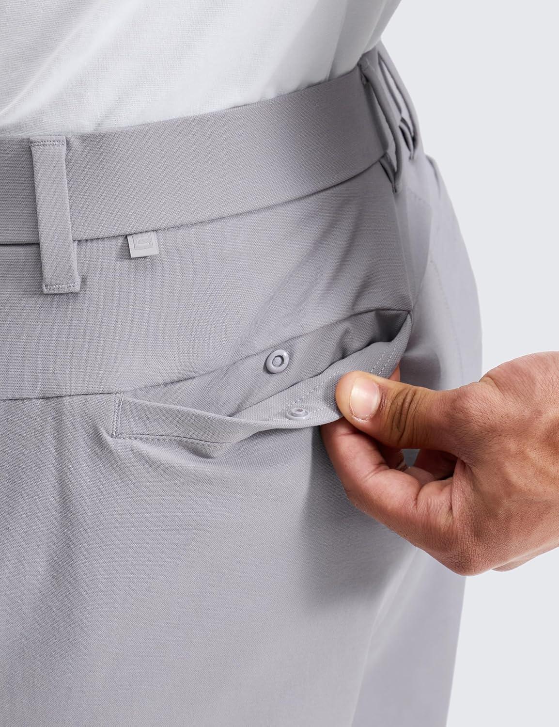 imageCRZ YOGA Stretch Cotton Chino Pants for Men 32quot Breathable Work Casual Athletic Fit Twill Trousers with PocketsGull Gray