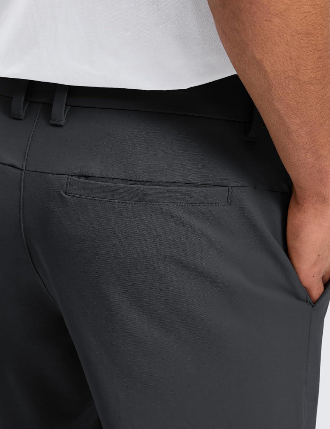 imageCRZ YOGA Stretch Cotton Chino Pants for Men 32quot Breathable Work Casual Athletic Fit Twill Trousers with PocketsInk Gray