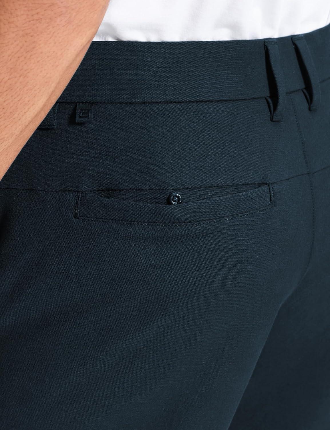 imageCRZ YOGA Stretch Cotton Chino Pants for Men 32quot Breathable Work Casual Athletic Fit Twill Trousers with PocketsTrue Navy