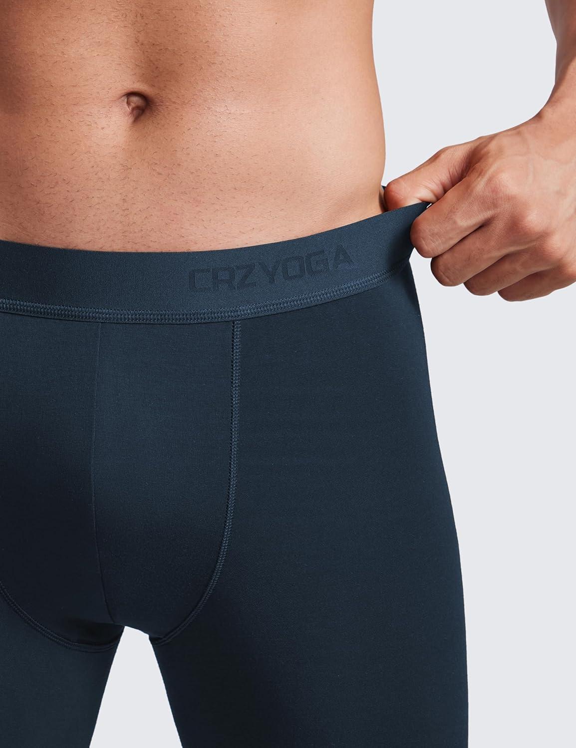 imageCRZ YOGA UltraSoft Modal Casual Boxer Briefs for Men 5quot Lounge Underwear Double Lined Moisture Wicking Breathable 3 PackBlackGreyNavy