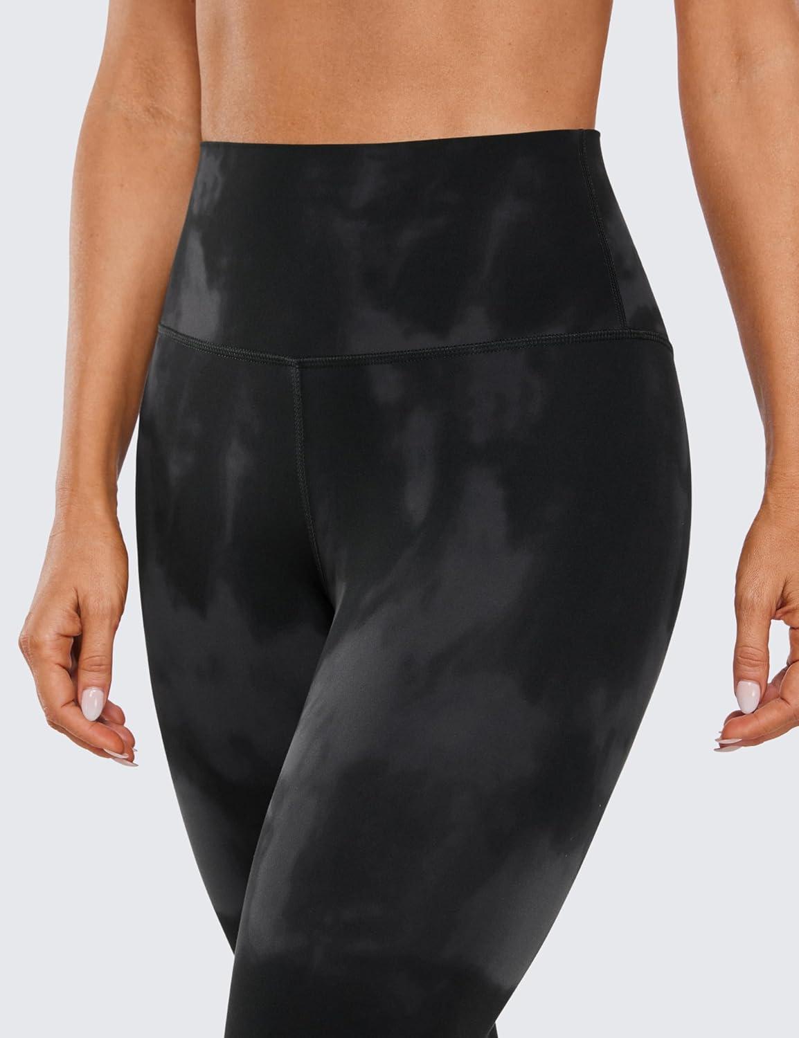 imageCRZ YOGA Womens Butterluxe High Waisted Yoga Leggings 25quot Double Seamed Buttery Soft Comfy Athletic Gym Workout PantsBlack Tie Dye Flowers
