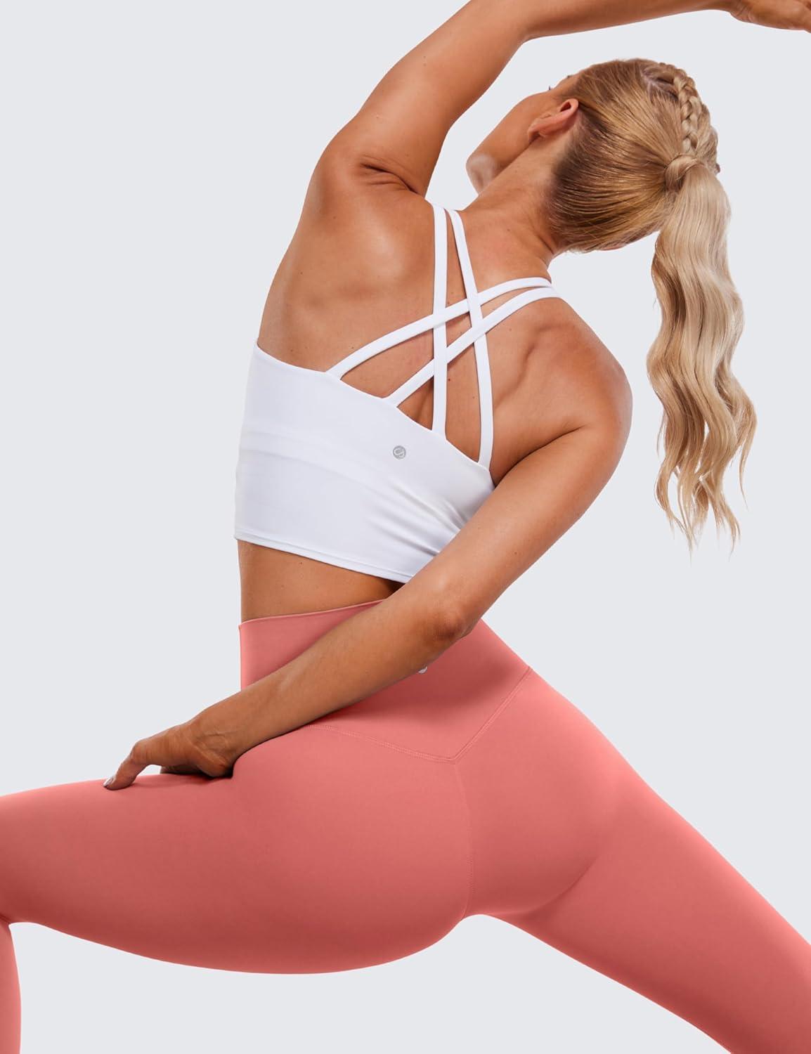 imageCRZ YOGA Womens Butterluxe High Waisted Yoga Leggings 25quot Double Seamed Buttery Soft Comfy Athletic Gym Workout PantsBriar Rose