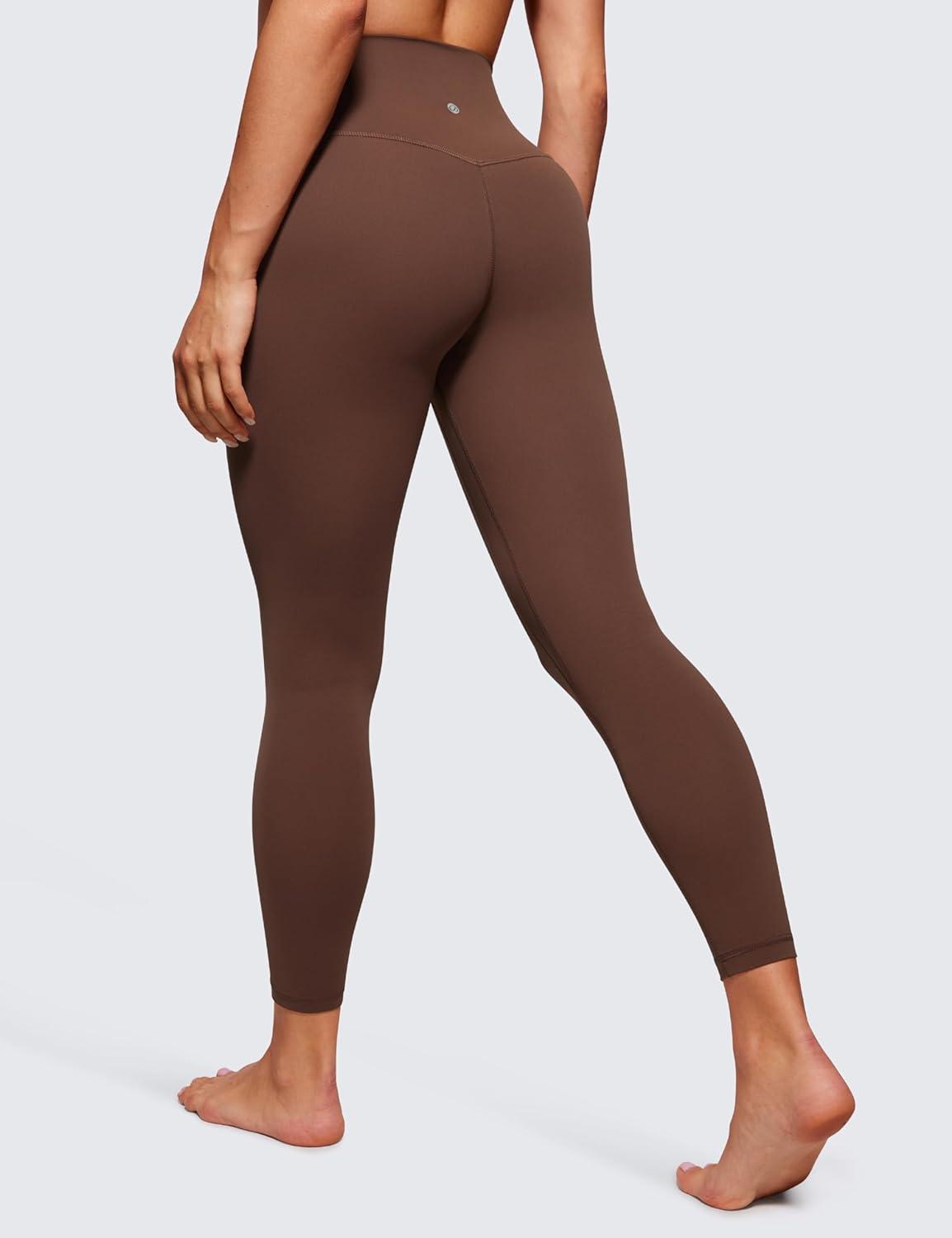 imageCRZ YOGA Womens Butterluxe High Waisted Yoga Leggings 25quot Double Seamed Buttery Soft Comfy Athletic Gym Workout PantsCoffee Brown