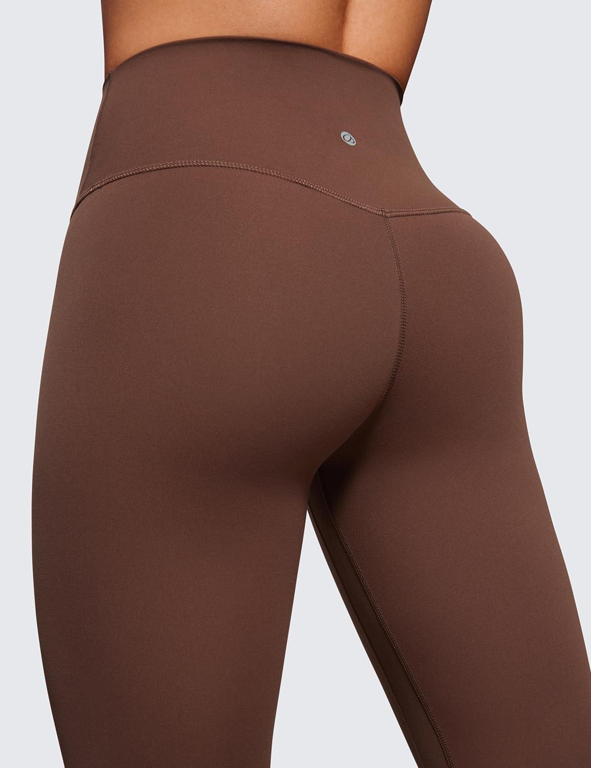 imageCRZ YOGA Womens Butterluxe High Waisted Yoga Leggings 25quot Double Seamed Buttery Soft Comfy Athletic Gym Workout PantsCoffee Brown