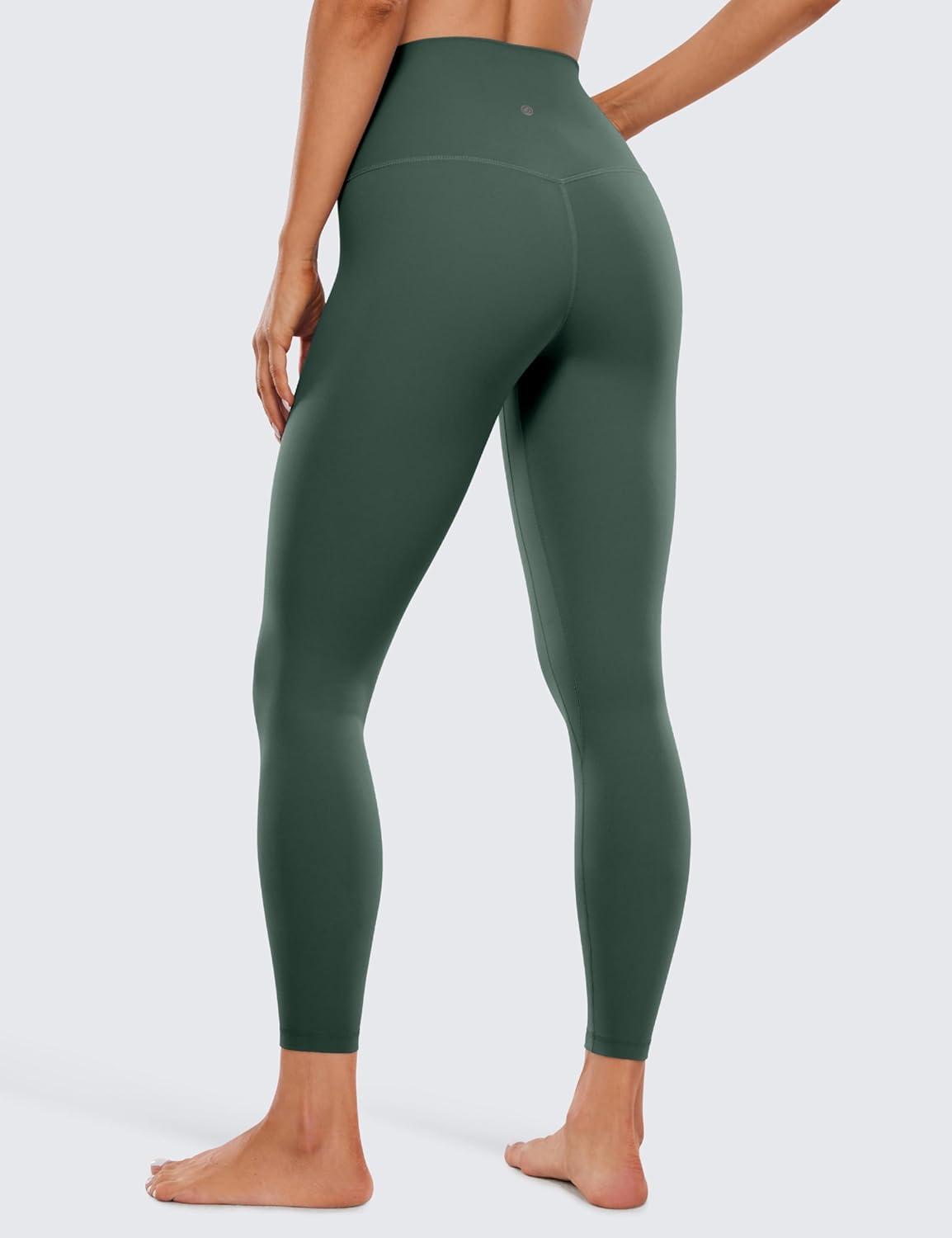 imageCRZ YOGA Womens Butterluxe High Waisted Yoga Leggings 25quot Double Seamed Buttery Soft Comfy Athletic Gym Workout PantsDark Forest Green