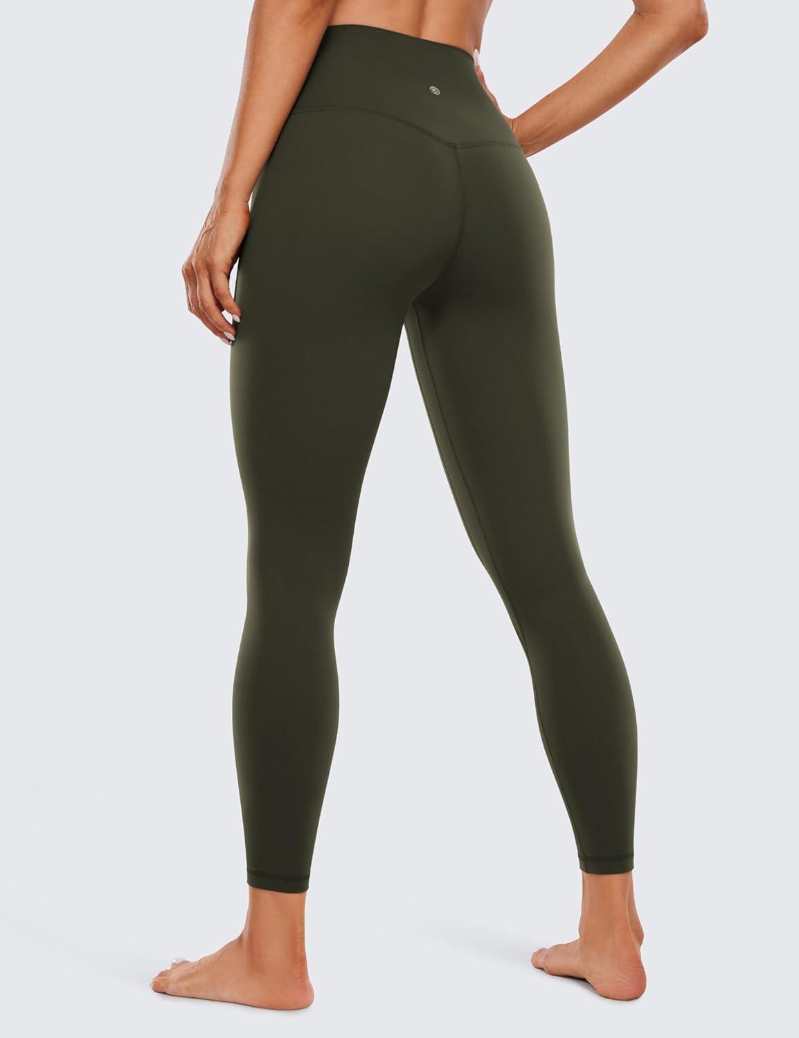 imageCRZ YOGA Womens Butterluxe High Waisted Yoga Leggings 25quot Double Seamed Buttery Soft Comfy Athletic Gym Workout PantsOlive Green