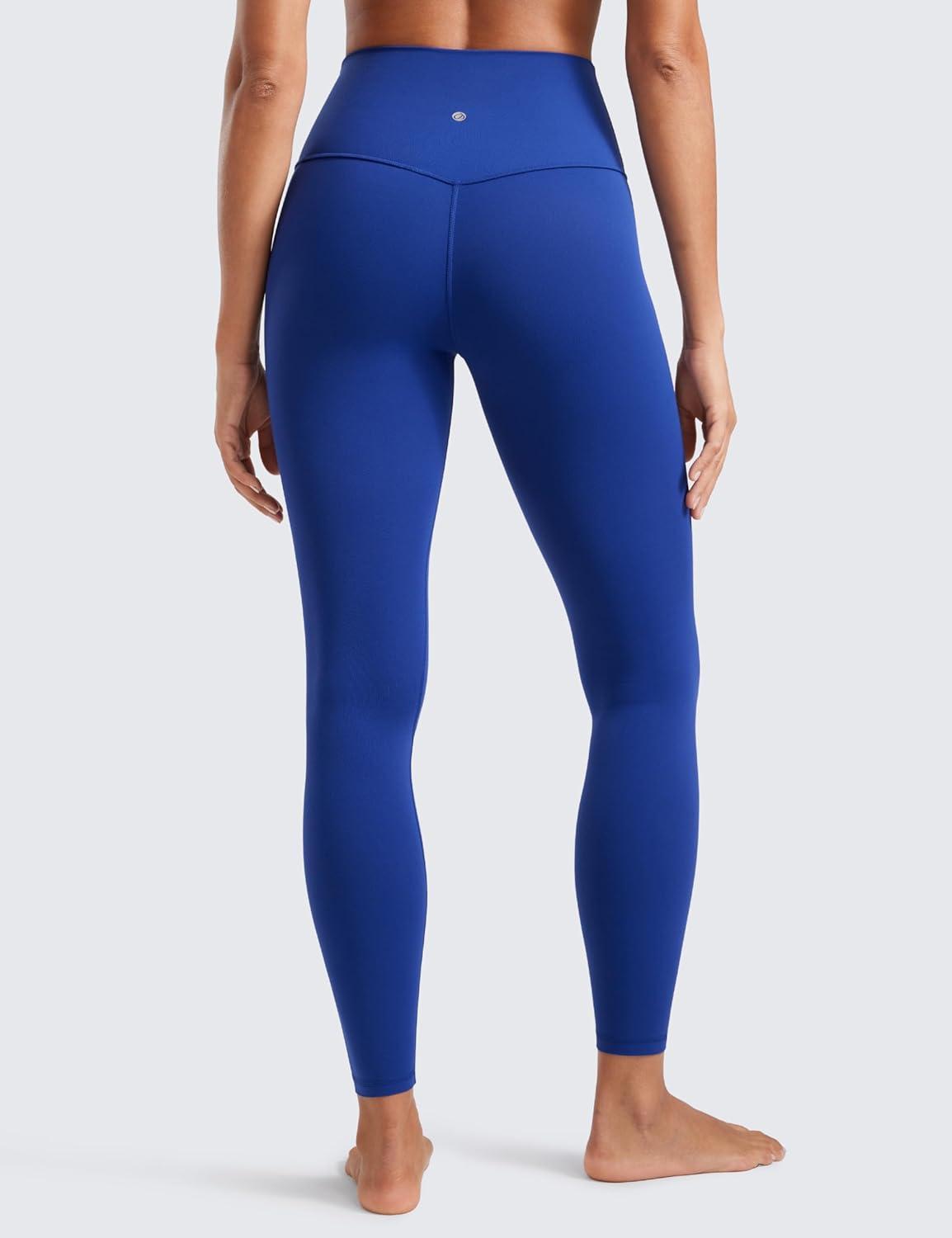 imageCRZ YOGA Womens Butterluxe High Waisted Yoga Leggings 25quot Double Seamed Buttery Soft Comfy Athletic Gym Workout PantsWaves Blue