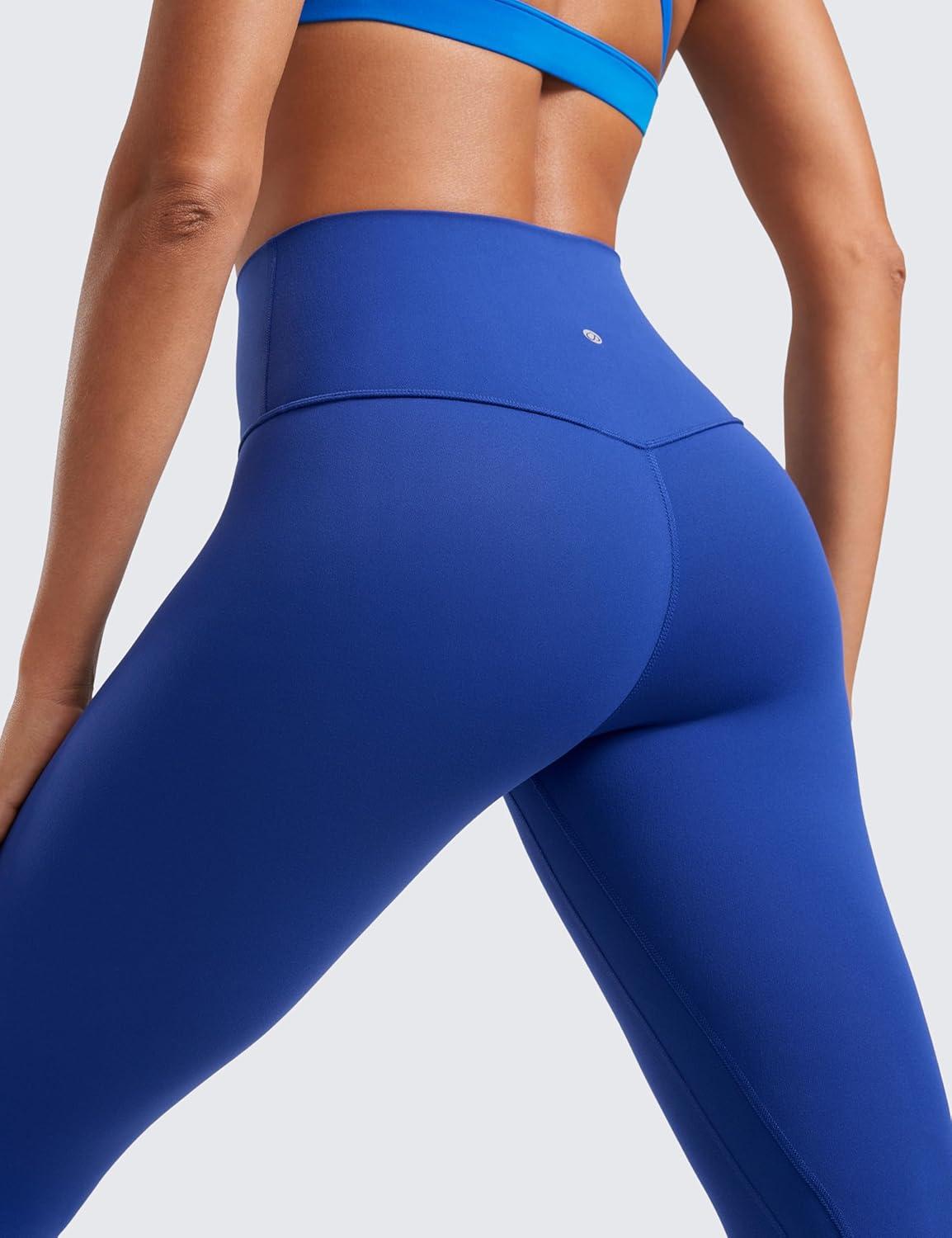 imageCRZ YOGA Womens Butterluxe High Waisted Yoga Leggings 25quot Double Seamed Buttery Soft Comfy Athletic Gym Workout PantsWaves Blue