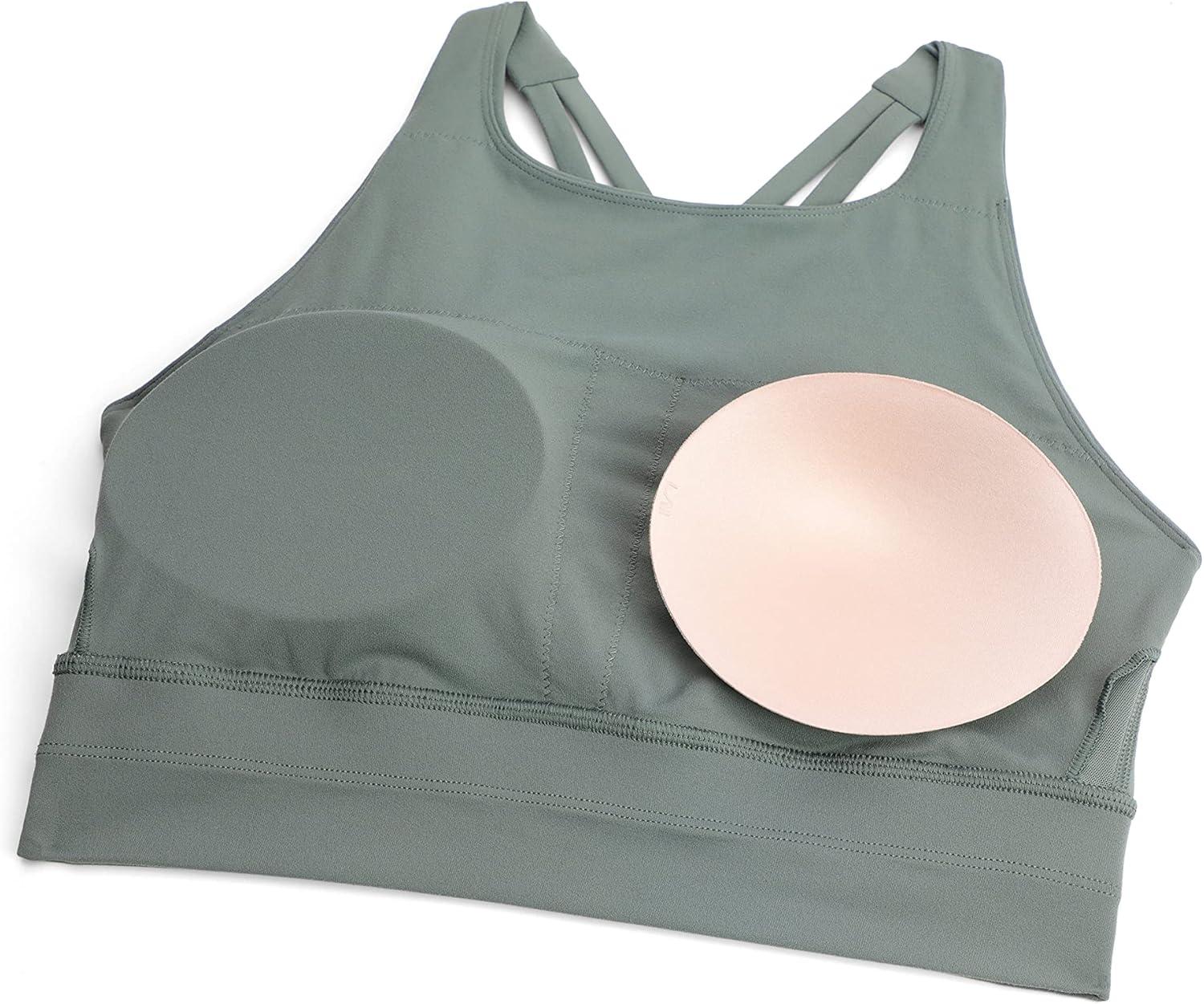 imageCRZ YOGA Womens Butterluxe Strappy High Neck Longline Sports Bra Wireless Criss Cross Back Padded Workout Cropped TopGrey Sage