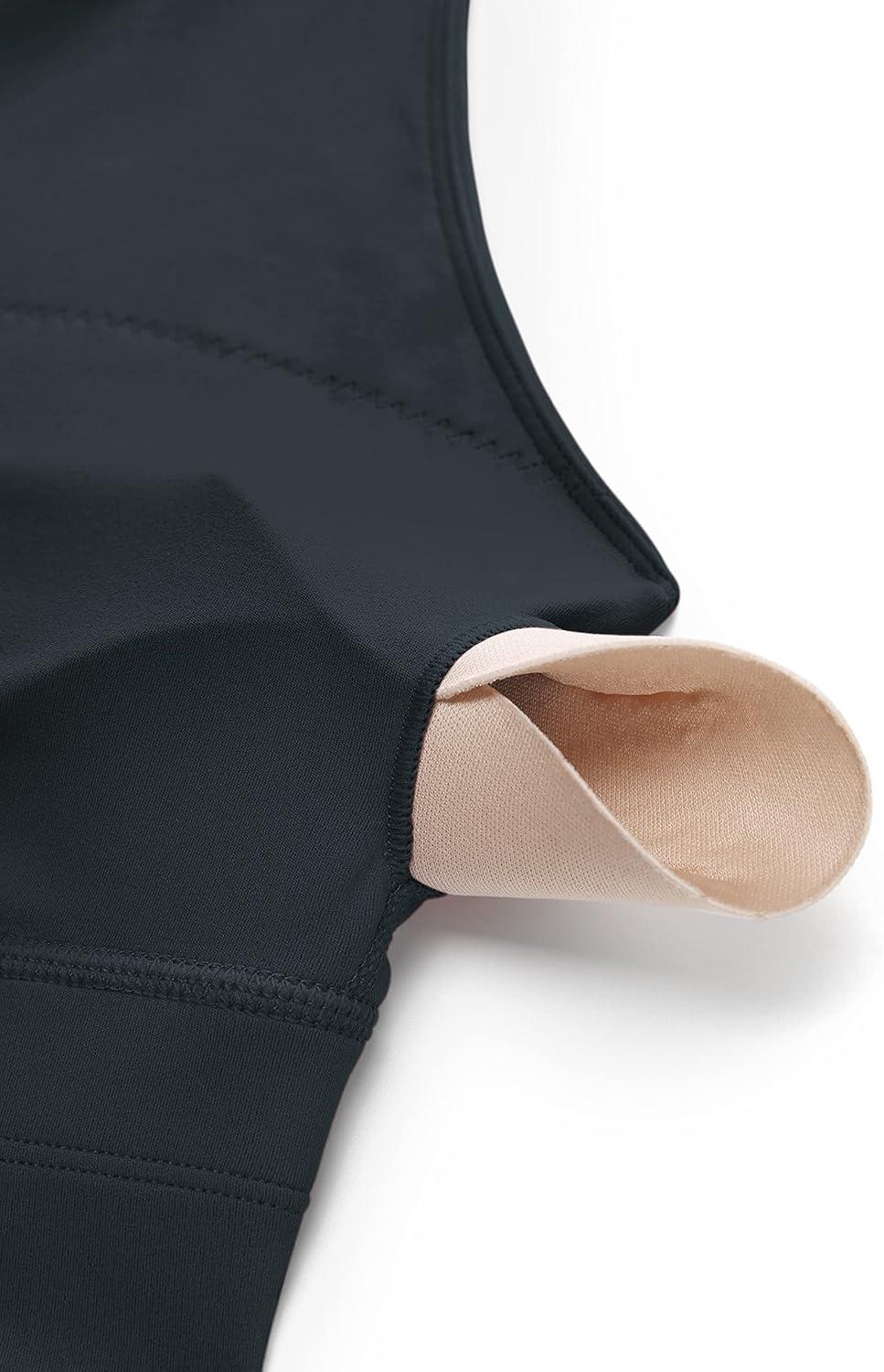 imageCRZ YOGA Womens Butterluxe Strappy High Neck Longline Sports Bra Wireless Criss Cross Back Padded Workout Cropped TopTrue Navy