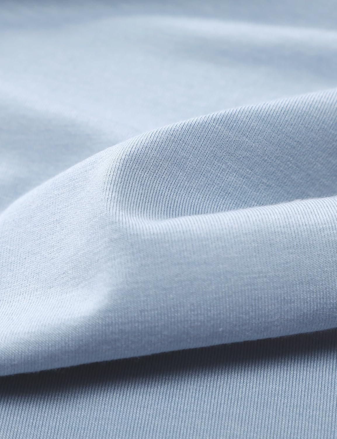 imageCRZ YOGA Womens Long Sleeve Tops High Crew Neck Casual Fall Shirts Basic Quick Dry Workout Athletic TShirtCambric Blue