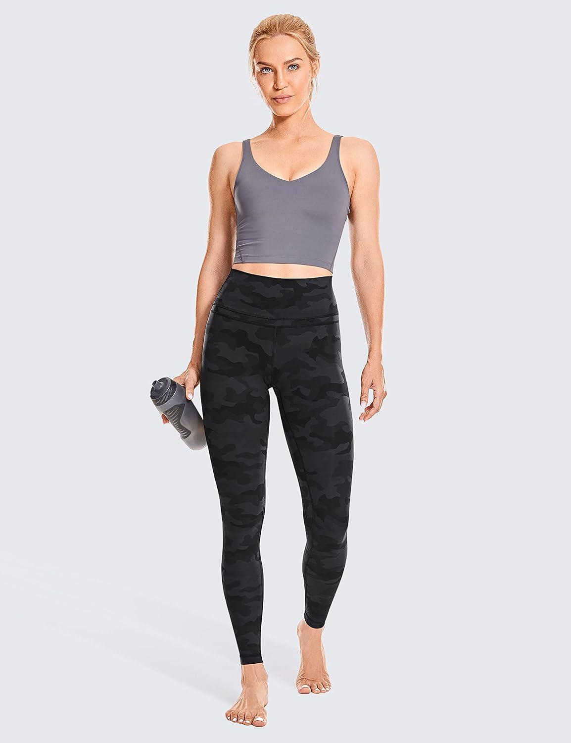 imageCRZ YOGA Womens Naked Feeling I Workout Leggings 28 Inches High Waisted FullLength Yoga PantsDark Grey Camouflage