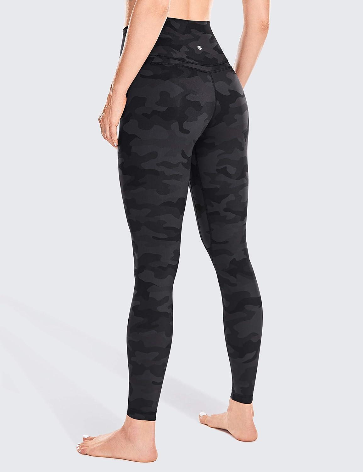 imageCRZ YOGA Womens Naked Feeling I Workout Leggings 28 Inches High Waisted FullLength Yoga PantsDark Grey Camouflage