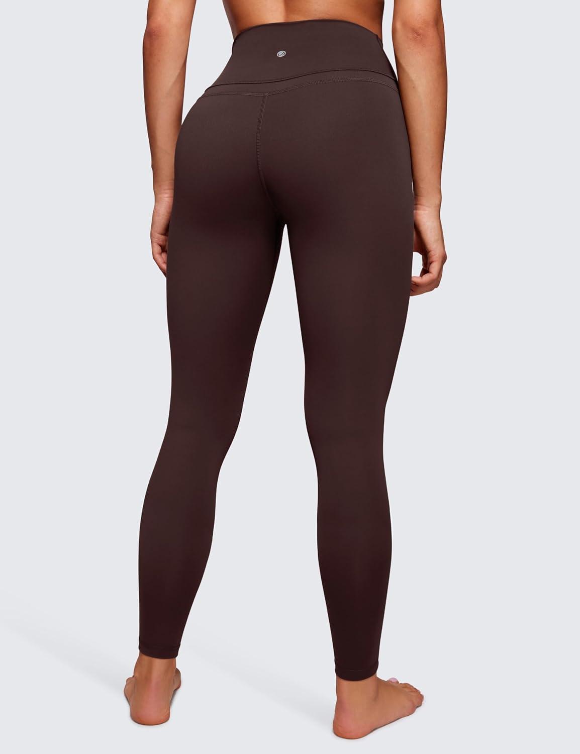 imageCRZ YOGA Womens Naked Feeling I Workout Leggings 28 Inches High Waisted FullLength Yoga PantsHot Fudge Brown