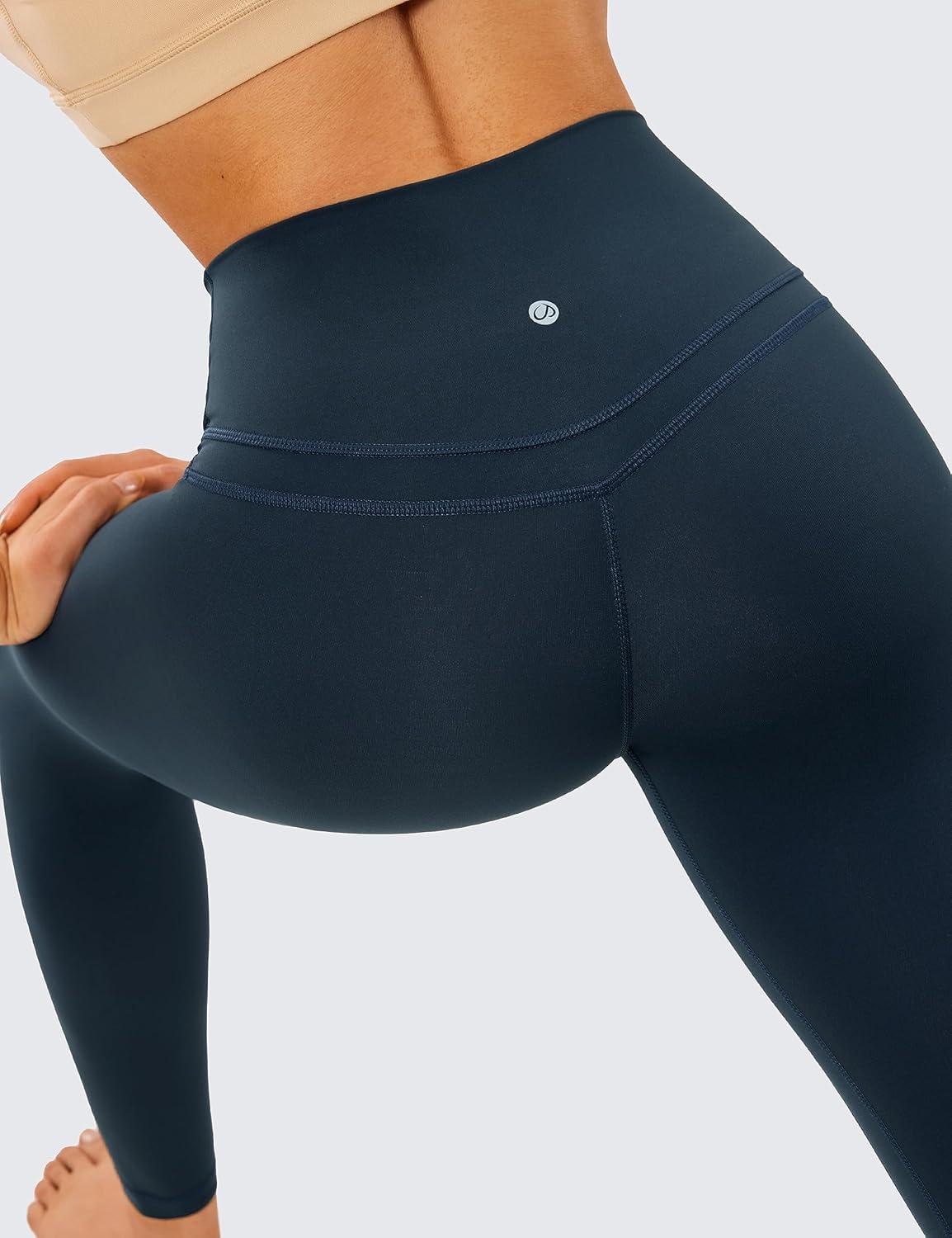 imageCRZ YOGA Womens Naked Feeling I Workout Leggings 28 Inches High Waisted FullLength Yoga PantsTrue Navy