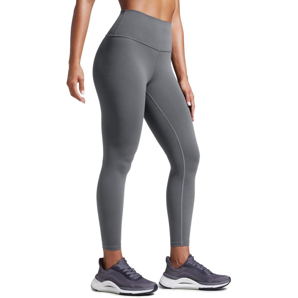 imageCRZ YOGA Butterbreeze Workout Leggings 25 High Waisted Athletic Gym Running Womens Yoga Pants Tummy ControlLava Smoke Grey