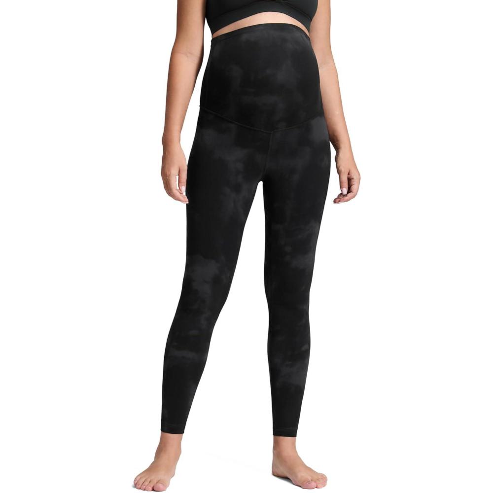 imageCRZ YOGA Butterluxe Maternity Leggings 28quot Over The Belly Workout Activewear Yoga Womens Pregnancy Pants Buttery SoftBlack Tie Dye Flowers