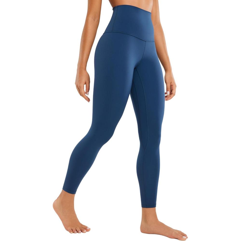 imageCRZ YOGA Butterluxe Super High Waist Leggings 25quot Buttery Soft Womens Yoga Pants Workout Over BellyFrench Navy