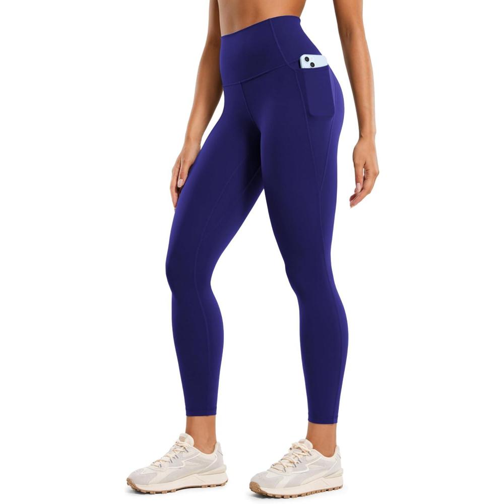imageCRZ YOGA Butterluxe Workout Leggings Pockets 25 High Waisted Gym Womens Yoga Pants Buttery SoftLarkspur Blue