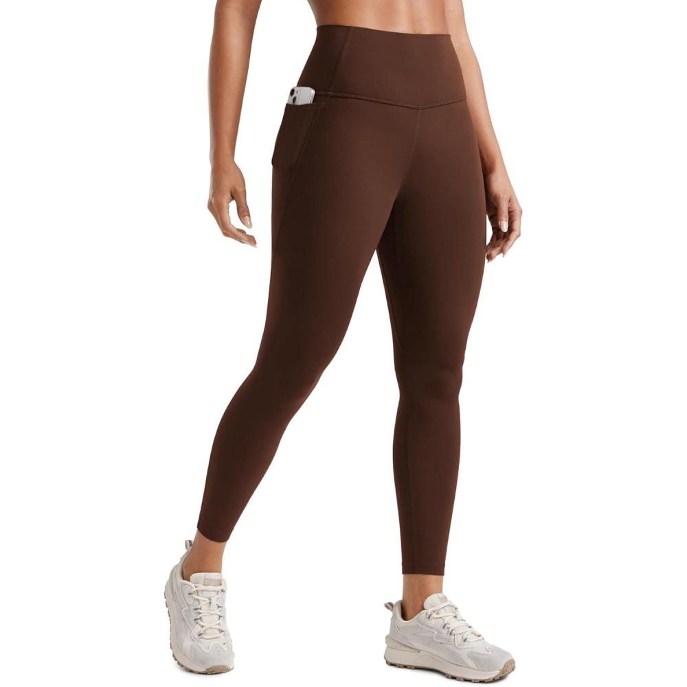 imageCRZ YOGA Butterluxe Workout Leggings Pockets 25 High Waisted Gym Womens Yoga Pants Buttery SoftLava Brown