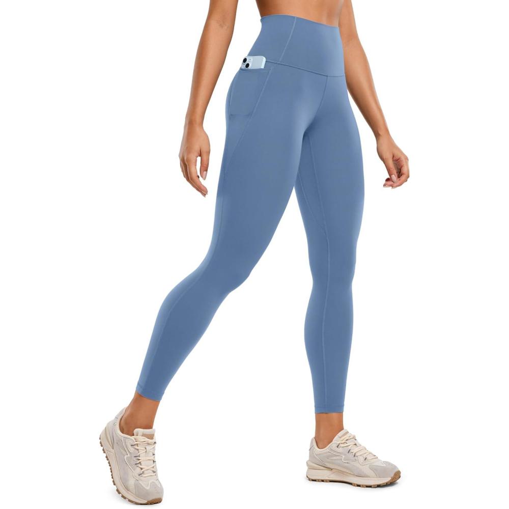 imageCRZ YOGA Butterluxe Workout Leggings Pockets 25 High Waisted Gym Womens Yoga Pants Buttery SoftOasis Blue