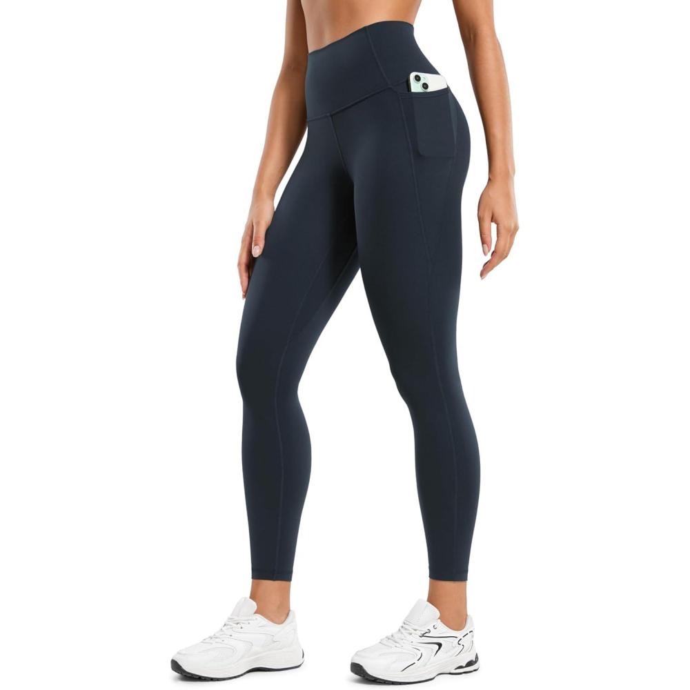 imageCRZ YOGA Butterluxe Workout Leggings Pockets 25 High Waisted Gym Womens Yoga Pants Buttery SoftTrue Navy