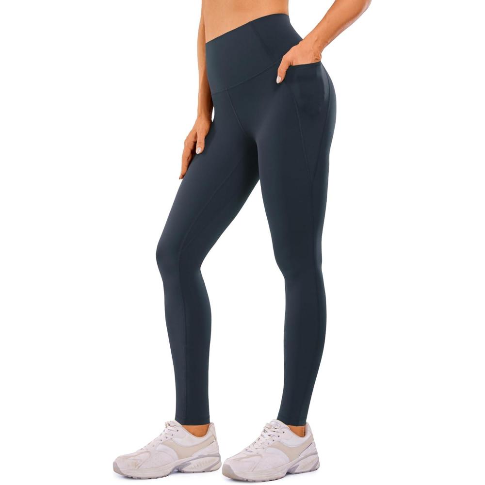 imageCRZ YOGA Butterluxe Workout Leggings Pockets 31quot High Waisted Athletic Gym Womens Yoga Pants for Tall WomenTrue Navy