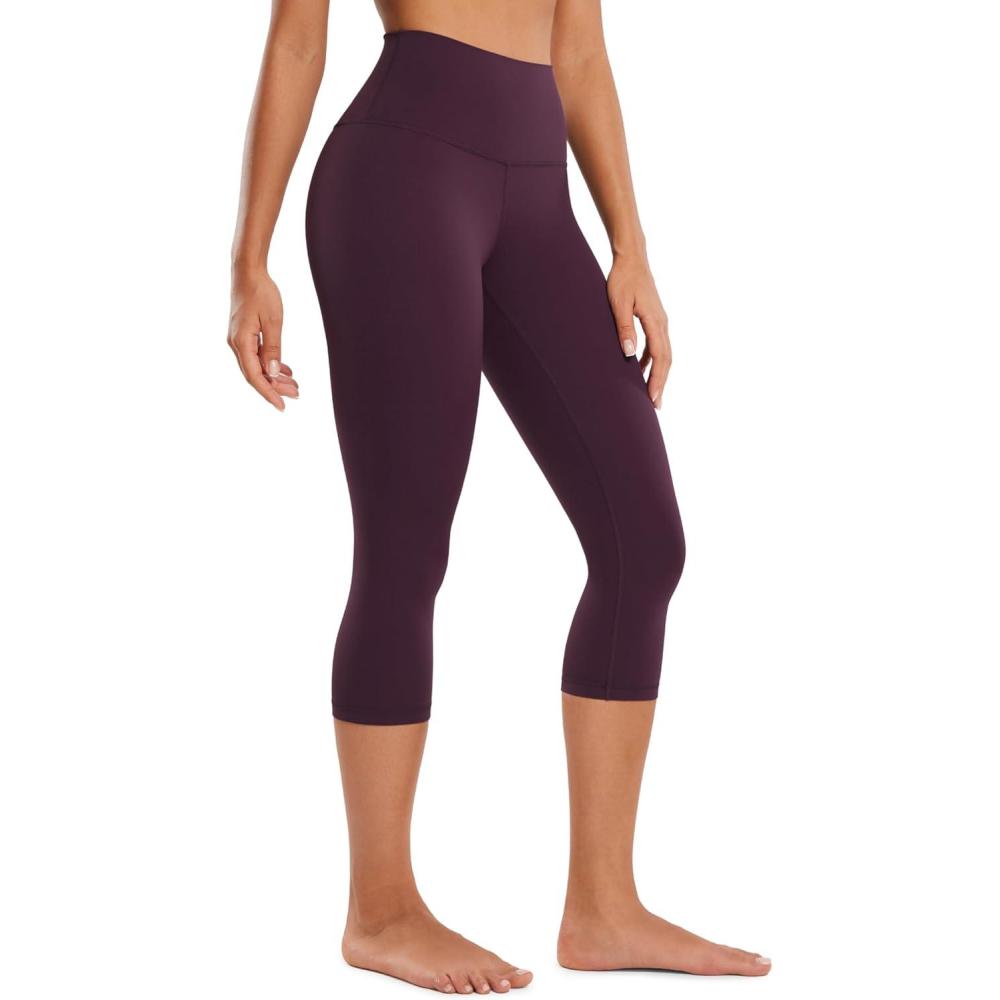 imageCRZ YOGA Butterluxe Yoga Capris Leggings 19 High Waisted Workout Buttery Soft Athletic Lounge Womens Crop PantsDeep Purple