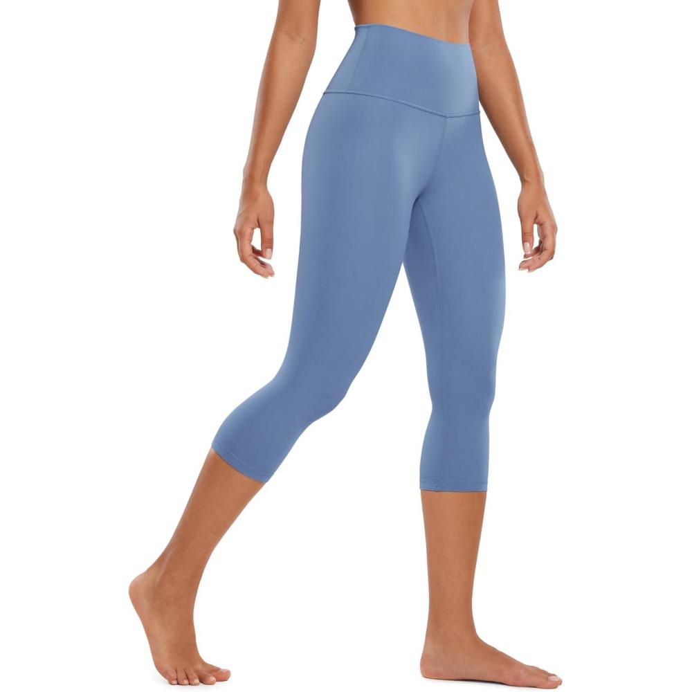 imageCRZ YOGA Butterluxe Yoga Capris Leggings 19 High Waisted Workout Buttery Soft Athletic Lounge Womens Crop PantsOasis Blue