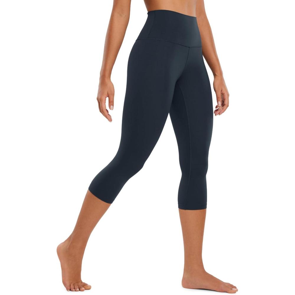 imageCRZ YOGA Butterluxe Yoga Capris Leggings 19 High Waisted Workout Buttery Soft Athletic Lounge Womens Crop PantsTrue Navy