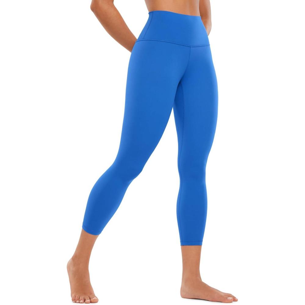 imageCRZ YOGA Butterluxe Yoga Capris Leggings 23 High Waisted Buttery Soft Workout Womens Lounge PantsSparkle Blue