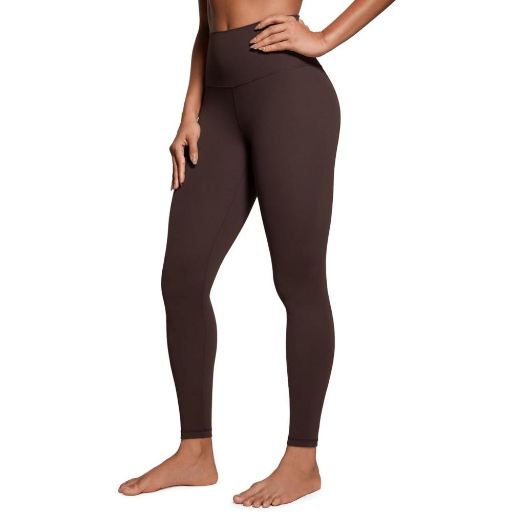 imageCRZ YOGA Butterluxe Yoga Leggings 28 High Waisted Womens Workout Lounge Pants Buttery SoftHot Fudge Brown