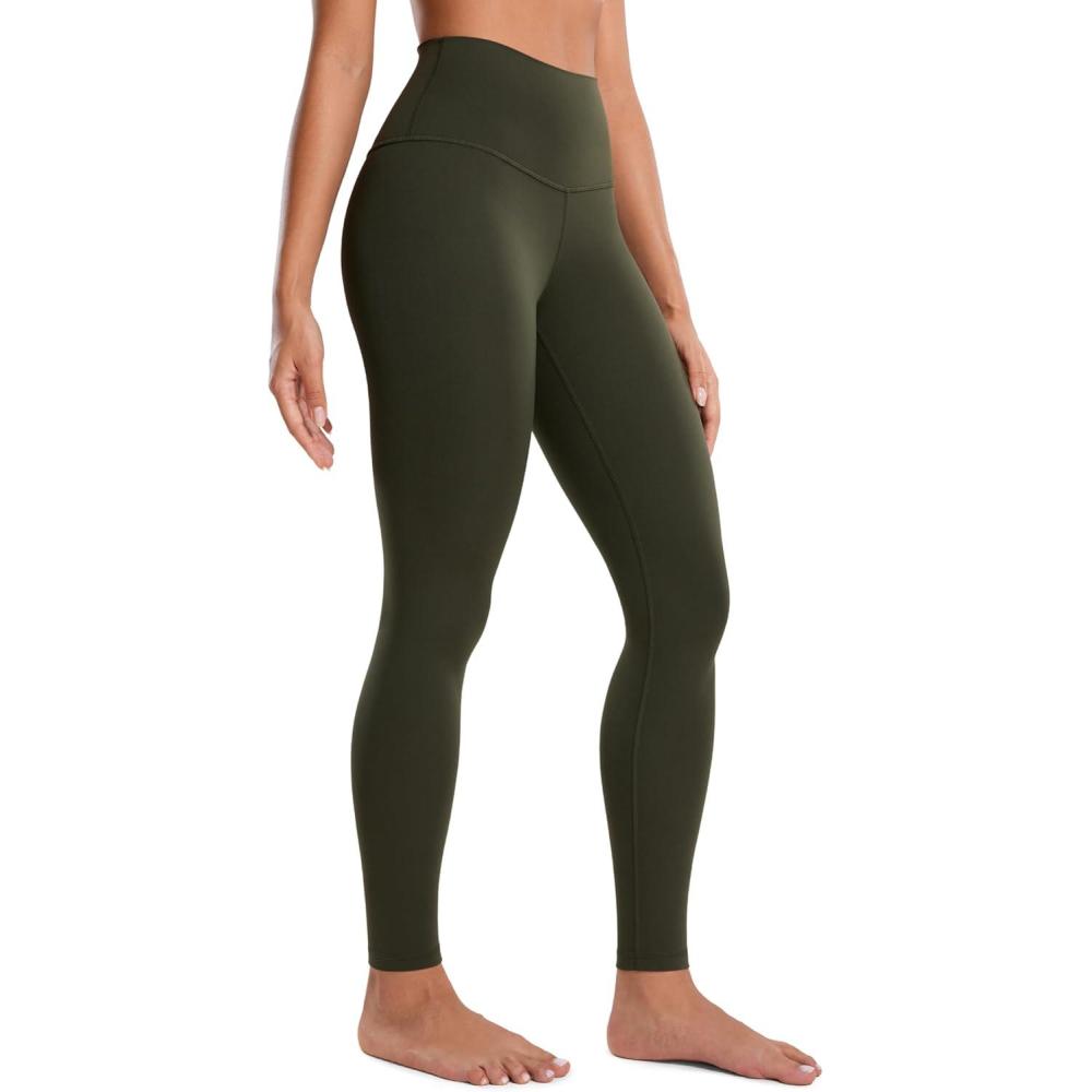 imageCRZ YOGA Butterluxe Yoga Leggings 28 High Waisted Womens Workout Lounge Pants Buttery SoftOlive Green