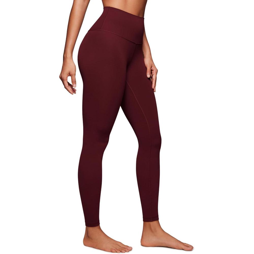 imageCRZ YOGA Butterluxe Yoga Leggings 28 High Waisted Womens Workout Lounge Pants Buttery SoftRed Merlot