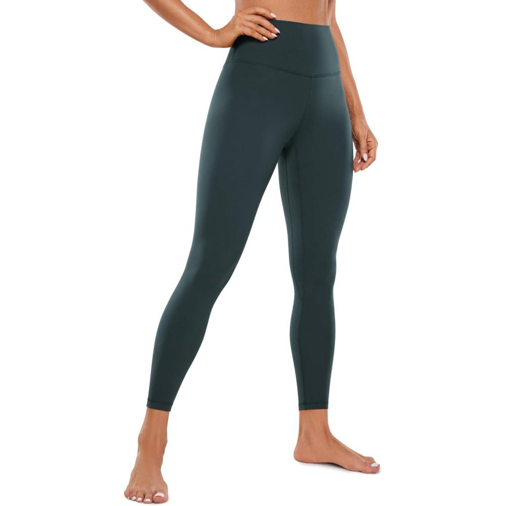 imageCRZ YOGA Womens Butterluxe High Waisted Yoga Leggings 25quot Double Seamed Buttery Soft Comfy Athletic Gym Workout PantsForest Dark Green