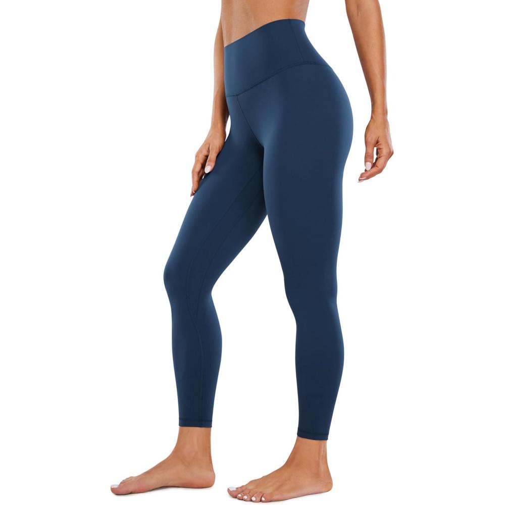imageCRZ YOGA Womens Butterluxe High Waisted Yoga Leggings 25quot Double Seamed Buttery Soft Comfy Athletic Gym Workout PantsFrench Navy