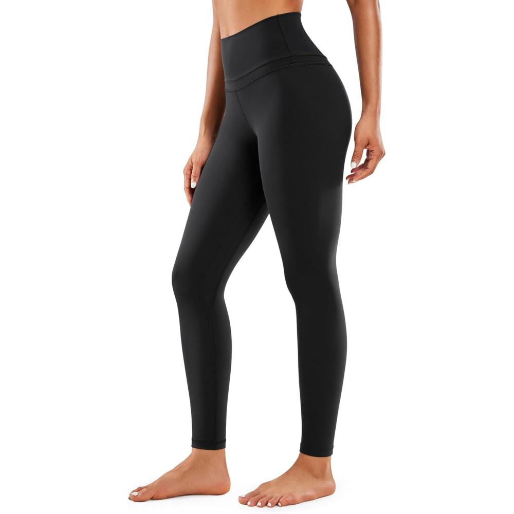 imageCRZ YOGA Womens Naked Feeling I Workout Leggings 28 Inches High Waisted FullLength Yoga PantsBlack