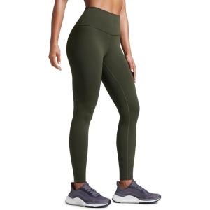 CRZ YOGA Butterbreeze Workout Leggings 28” – High Waisted Athletic Gym Running Womens Yoga Pants Tummy Control(Olive Green)