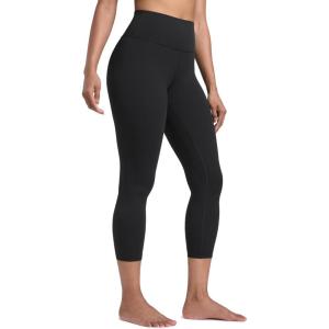 CRZ YOGA Butterlift Capris Workout Leggings 23″ – High Waisted Workout Pilates Crop Gym Athletic Womens Yoga Pants(Black)
