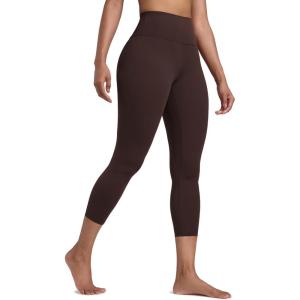 CRZ YOGA Butterlift Capris Workout Leggings 23″ – High Waisted Workout Pilates Crop Gym Athletic Womens Yoga Pants(Hot Fudge Brown)