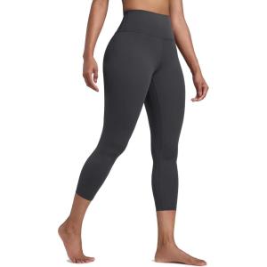 CRZ YOGA Butterlift Capris Workout Leggings 23″ – High Waisted Workout Pilates Crop Gym Athletic Womens Yoga Pants(Mysterious Grey)