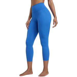 CRZ YOGA Butterlift Capris Workout Leggings 23″ – High Waisted Workout Pilates Crop Gym Athletic Womens Yoga Pants(Sparkle Blue)